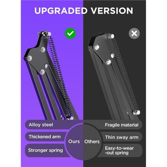 Adjustable Mic Stand for Blue Snowball and Blue Snowball iCE Suspension Boom - Picture 5 of 8